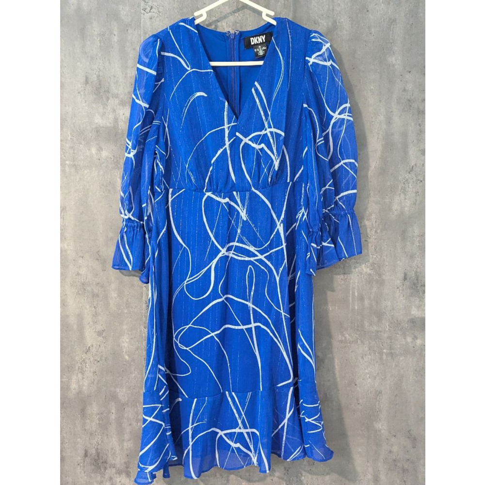 Women's DKNY Dress Size 6 Blue - Picture 2 of 10